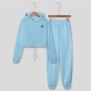 Ensemble deux pièces en coton pour la gym et les activités sportives, tissu extensible, coupe confortable pour le fitness et le yoga - Product Image 6