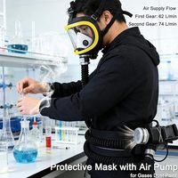 Masque de sécurité intégral tactique anti-gaz toxique et nucléaire type MF14 Nbc pour ammoniac, avec filtre, tuyau de 50 m, pochette et sac de transport