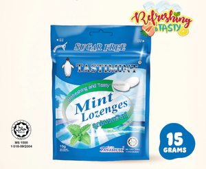 HALAL Tastimint Sugar-Free Lemon Mint Tablet Candies Sorbitol Stevia Refreshing Tasty Lozenges Zip Locked Bag Packaging Malaysia - Product Image 2