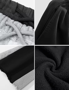 Pantalones Deportivos Negros con Corte Acampanado para Hombre, Marca Spark, con Franja Lateral Gris, Cintura Elástica, Ropa Casual, 100% Algodón, Invierno - Product Image 6