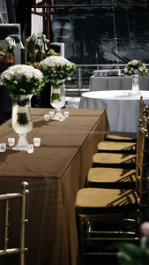 Premium Plain Dyed Cotton Tablecloth Coffee Brown Rectangle <b>Cover</b> for Events, Weddings & Daily <b>Dining</b> - Product Image 2