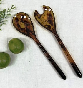 Nuevo Juego de Utensilios para Servir Ensaladas, Ecológico, Apto para Lavavajillas, Utensilios para Ensaladas para el Hogar y la Cocina, Hecho en India - Product Image 2