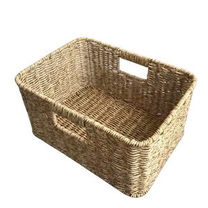 Panier à linge rectangulaire avec poignée, tissé à la main au Vietnam, prix de gros. - Product Image 4