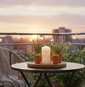 Vela artesanal ecológica de cera de soja con estampado de corazones, decoración para el hogar, salas de estar, dormitorios, mesas de centro, Pascua, Navidad - Product Image 2