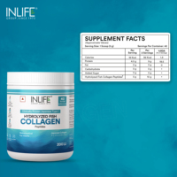 INLIFE Colágeno Marino Japonés en Polvo, Péptidos de Colágeno Hidrolizado, Proteína de Colágeno sin Sabor, Suplemento Dietético para Adultos, Paquete de 200g