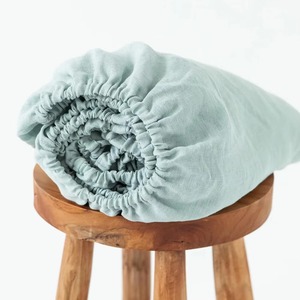 Parure de draps pour hôtel et maison, 100% chanvre pur, ensemble de literie en lin pur 100%, drap-housse avec taie d'oreiller - Product Image 5