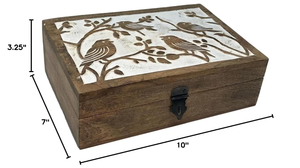 Laser Cut Design Metal Naples Decorative <b>Box</b> Premium Look Tabletop Decoration India Handmade Durable Multifunction <b>Large</b> - Product Image 6