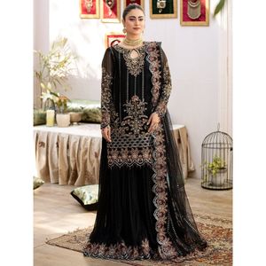 Chiffon de luxe brodé baroque, 3 pièces, non cousu / cousu - Product Image 1