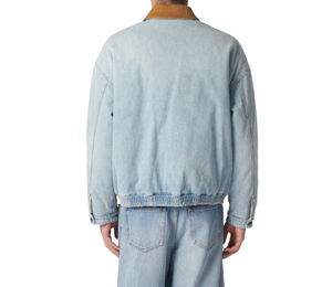 Veste en jean robuste sur mesure pour hommes, broderie, respirante, hiver, service OEM, logo personnalisé, veste de travail - Product Image 2