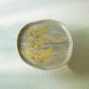 ฐานวางเค้กไม้ทำมือทรงกลมพร้อมลายใบไม้สำหรับจัดแสดงขนมหวาน - Product Image 3