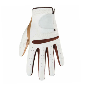 Guantes de Golf Modernos de Primera Calidad, de Cuero Genuino, Antideslizantes, Transpirables, Unisex, para Mano Derecha, Color Blanco y Bronceado, de Secado Rápido - Product Image 4