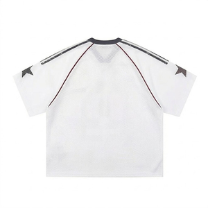 เสื้อยืดกีฬาผู้ชายผ้าตาข่ายพิมพ์ลายกราฟิกระบายอากาศได้ดีแขนสั้นสไตล์สตรีทแฟชั่นทันสมัยผ้าหนานุ่มสบาย - Product Image 2