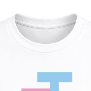 Camiseta Blanca JJ Bordada para Mujer, Cuello Redondo, Manga Corta, Corte Ajustado, Informal, Mezcla de Algodón, Moderna para Uso Diario - Product Image 2