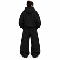 Ensemble survêtement streetwear premium : Hoodie oversize et pantalon de jogging large, coupe ample et décontractée, personnalisable
