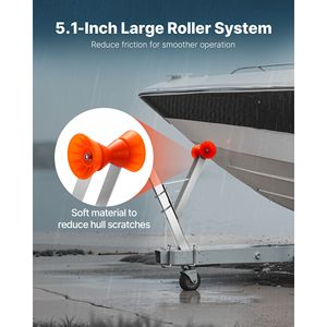 Supporto per verricello per rimorchio barca con rulli arancioni e bulloni a U, con pali per verricello da 2 a 3 pollici, sedile per verricello Jet per ricambi e accessori Jet - Product Image 4