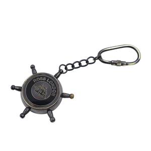 Porte-clés boussole en laiton antique, thème maritime vintage, avec boussole directionnelle fonctionnelle - Product Image 3