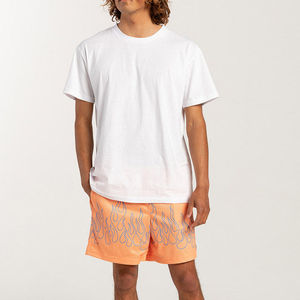 Shorts de course et de fitness pour hommes, couleur unie, avec poches, décontractés, été, taille élastique avec cordon de serrage - Product Image 4