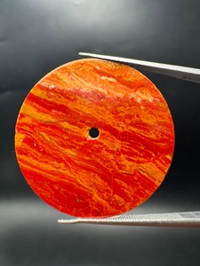 Esfera de Reloj de Jaspe Rojo K Gems de 30.50mm, 0.60mm, con Piedras Preciosas, Pulido de un Solo Lado, Orificio Central de 2mm, Accesorios para Fabricación de Relojes - Product Image 2