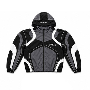 Conjunto Deportivo RTW para Hombre, Negro, Gris, Blanco, Manga Larga, con Cremallera, Capucha, Deportivo, Poliéster, Otoño, Adulto, Unisex - Product Image 2