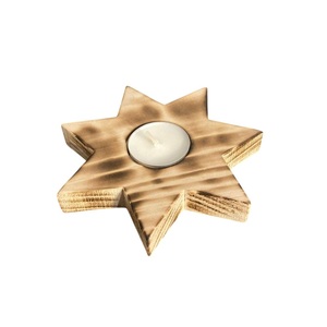 Handmade Wooden Star Candle Holder For Christmas Home Decoration Sustainable Solid Wood Tabletop Wedding Decorative - Product Image 4