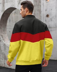เสื้อแจ็คเก็ตบอมเบอร์ผู้ชายสีกรมท่าขาว แต่งสีตัดกัน ปิดซิป คอตั้ง สวมใส่สบายๆ ในฤดูใบไม้ร่วง ทำจากวัสดุโพลีเอสเตอร์ - Product Image 5