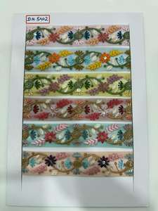 Encaje de algodón bordado de calidad premium hecho con hilos de algodón suaves y duraderos. - Product Image 4