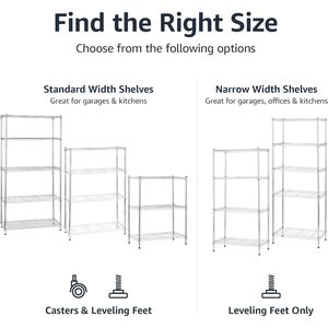 Heavy Duty 3-Shelf Steel Wire Storage Rack 2\" PP <b>Plastic</b> <b>Wheel</b> Casters Adjustable Utility Shelving Unit for Garage Use - Product Image 4