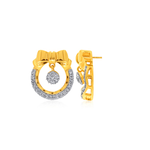 14K Yellow Gold Round Diamond Stud Earrings Round Brilliant Cut Lab Grown Diamonds Elegant Designer Jewelry for Women - Product Image 3