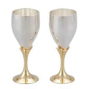 Gobelet à vin en métal couleur or, en acier inoxydable, réutilisable, verre à vin de qualité supérieure pour bar, fête, restaurant - Product Image 6