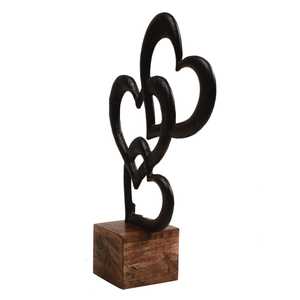 Handmade Aluminum Heart Sculpture Abstract Geometric Eco-Friendly Durable Tabletop Decor Contemporary for Theme Living Room Art - Product Image 2
