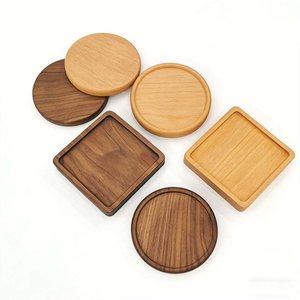 Wooden <b>Coaster</b> for Coffee Cup Round Square <b>Cork</b> Bamboo Tea Accessories Engraving <b>Coaster</b> - Product Image 2