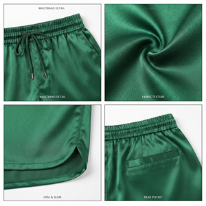 <b>Men</b> Sleepwear Underwear <b>Silk</b> Satin Boxers Shorts Nightwear <b>Pajamas</b> Shorts Lightweight Nylon Shorts <b>Men</b> Silky Sleep Shorts - Product Image 5