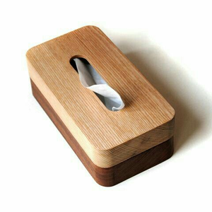 Modern Minimalist Wooden <b>Paper</b> <b>Towel</b> <b>Holder</b> - Sturdy Countertop Tissue <b>Holder</b> - Product Image 1
