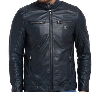 Black Latest Design <b>Mens</b> Leather <b>Jacket</b> Comfortable Warm Winter <b>Jacket</b> Windproof Breathable Casual Fashion Leather Coat - Product Image 1