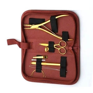 Kit Profesional de Herramientas para Extensiones de Cabello de Acero Inoxidable: Tijeras, Cuchilla, Pinza para Extensiones de Cinta, Peine Separador - Product Image 1