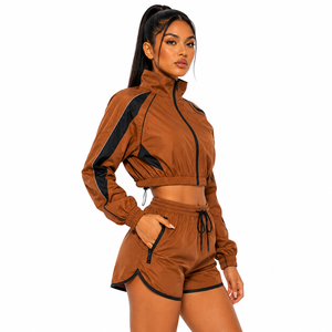 Conjunto de Chaqueta y Pantalones Cortos Impermeables de Nailon para Mujer, con Ribete Reflectante, Ligeros y de Secado Rápido, Chaquetas para Hombre - Product Image 2