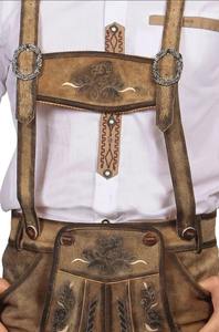Costume Lederhosen en cuir véritable pour homme avec logo brodé personnalisé – Tenue authentique allemande pour l'Oktoberfest pour homme - Product Image 2
