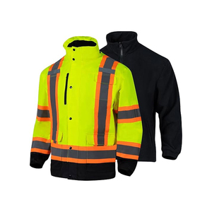 Premium <b>Men</b> Safety <b>Jacket</b> High Visibility <b>Reflective</b> Work Coat for Industrial Construction and Traffic Safety - Product Image 4