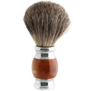 Pinceau à raser pour homme personnalisé avec logo, brosse à barbe synthétique durable avec manche en bois pour rasage humide et rasage de sécurité - Product Image 4