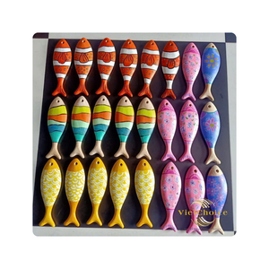 Venta al por Mayor de Piezas Decorativas de Madera con Forma de Peces y Criaturas Marinas, Artesanía Ecológica, Color Personalizado, Diseño Moderno, Decoración para Colgar en la Pared, Pascua - Product Image 3