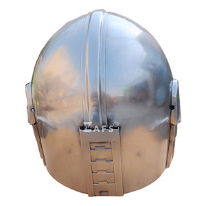 Casque de guerrier Mandalorian artisanal en acier doux, intégral, pour adulte, pour cosplay, reconstitution historique, costume, exposition, objet de collection - Product Image 4