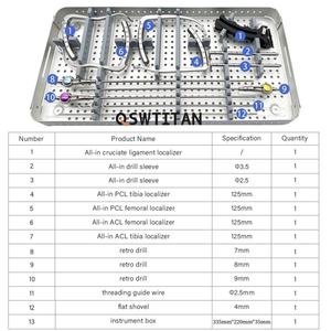 Wholesale High Quality Stainless Steel ACL PCL Instruments Sets Manual Power Source for Sale CE ISO Approved - Product Image 6