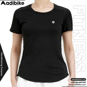 Chemises de fitness pour femmes en toile, coupe ajustée, séchage rapide, anti-plis, respirantes, vente en gros, OEM personnalisé, dernier design 2026 - Product Image 1