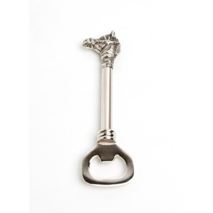 Décapsuleur Tête de Cheval en Argent Vieilli, Ouvre-Bouteille Métallique Personnalisé en Forme d'Animal, Articles de Bar Équestres Vintage et Cadeaux de Mariage de Luxe - Product Image 1