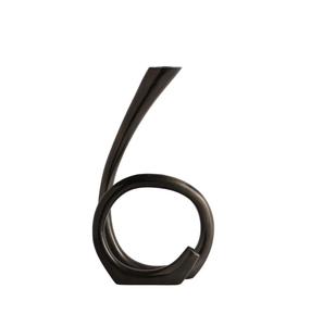 Modern Iron <b>Candlestick</b> Holder <b>Black</b> Curved Design Heat Resistant Home Decoration - Product Image 5