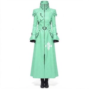 Manteau gothique en cuir pour femme, en tissu sergé personnalisé de qualité supérieure, à manches classiques et col rabattu, par RIVIAN ATLANTIC - Product Image 4