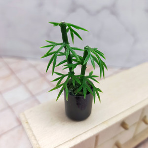 Mini Planta Artificial de Bambú de Plástico, Accesorios en Miniatura para Casa de Muñecas, Decoración de Vegetación para Escenas en Miniatura, para mayores de 14 años - Product Image 3