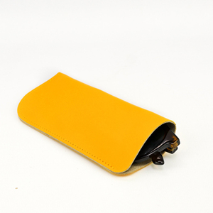 Genuine Leather <b>Glasses</b> Cover Luxury Soft Cowhide Pouch Slim Handmade Vintage Reading Eyewear Protector <b>Case</b> LGC-0137 - Product Image 1