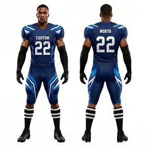 Uniformes de Fútbol Americano para Equipos, Conjuntos Sublimados, Jersey Transpirable de Poliéster de Alto Rendimiento para Jugadores de Secundaria y Universidad - Product Image 1