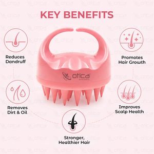 Silicone Scalp Massager Hair <b>Brush</b> Cushion <b>Round</b> Manual Hairbrush Waterproof Cleaning <b>Brush</b> for Home Use - Product Image 1